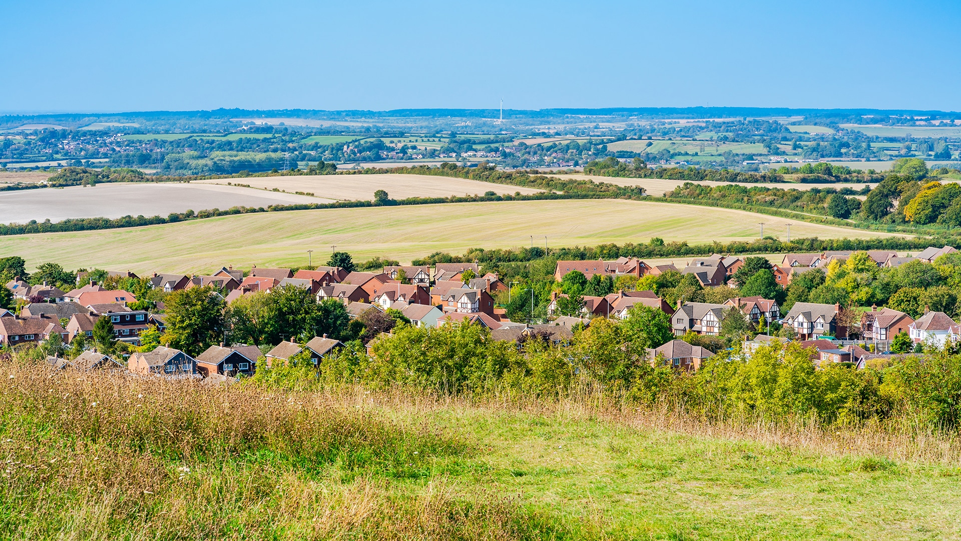 View of English countryside from Dunstable