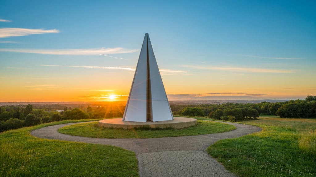 Milton Keynes, England, Jun 2018 Pyramid of Light